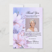 Vielen Dank für Ihre Beerdigung Lila Lavendel Flor Karte (Vorderseite)