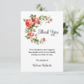 Vielen Dank für Ihre Beerdigungskarten, Korallenko Dankeskarte (Stehend Vorderseite)