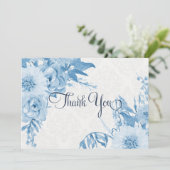 Vielen Dank für Ihre Bemerkung Navy Blue in White  Dankeskarte (Stehend Vorderseite)