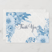 Vielen Dank für Ihre Bemerkung Navy Blue in White  Dankeskarte (Vorne/Hinten)