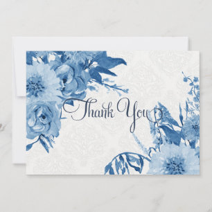 Vielen Dank für Ihre Bemerkung Navy Blue in White Dankeskarte