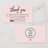 Vielen Dank für Ihre Bestellcoupon Code Business C Visitenkarte (Vorne/Hinten)