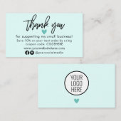 Vielen Dank für Ihre Bestellcoupon Code Business C Visitenkarte (Vorne/Hinten)