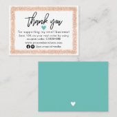 Vielen Dank für Ihre Bestellcoupon Code Business C Visitenkarte (Vorne/Hinten)