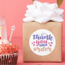 Vielen Dank für Ihre Bestellung - Aufkleber für kl