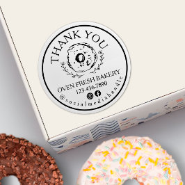 Vielen Dank für Ihre Bestellung Bäckerei Black Don Runder Aufkleber