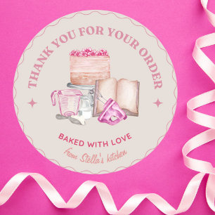 Vielen Dank für Ihre Bestellung Bäckerei Runder Aufkleber