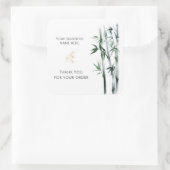 Vielen Dank für Ihre Bestellung Bamboo Quadratischer Aufkleber (Tasche)