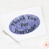 Vielen Dank für Ihre Bestellung Blue Wave Beruflic Ovaler Aufkleber (Umschlag)