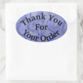 Vielen Dank für Ihre Bestellung Blue Wave Beruflic Ovaler Aufkleber (Tasche)