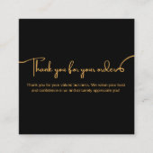 Vielen Dank für Ihre Bestellung Business Cards Quadratische Visitenkarte (Vorderseite)