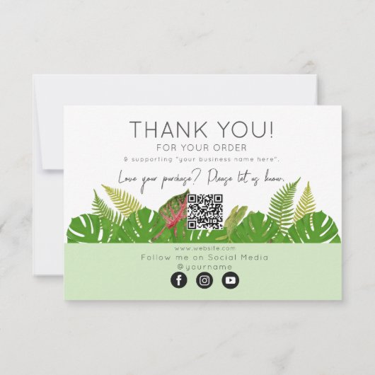 Vielen Dank für Ihre Bestellung Business Green Dankeskarte (Rückseite)