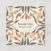 Vielen Dank für Ihre Bestellung Chic Elegante Lily Quadratische Visitenkarte (Vorderseite)