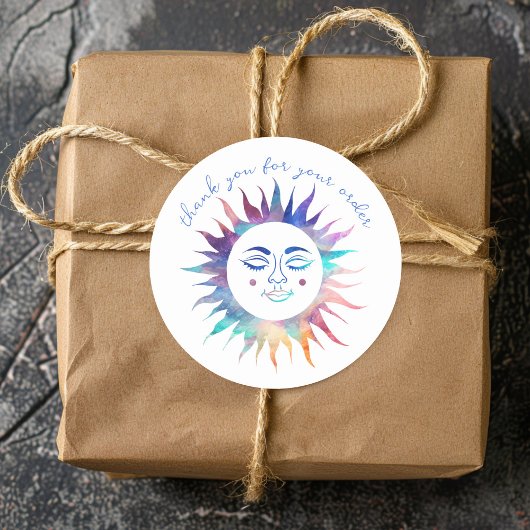 "Vielen Dank für Ihre Bestellung" Colorful Custom Runder Aufkleber