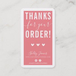 VIELEN DANK FÜR IHRE BESTELLUNG einfügen moderne K Visitenkarte