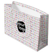 Vielen Dank für Ihre Bestellung farbenfroh einfach Große Geschenktüte (Rückseite Schrägansicht)