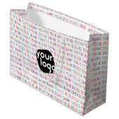 Vielen Dank für Ihre Bestellung farbenfroh einfach Große Geschenktüte (Vorderseite Schrägansicht)