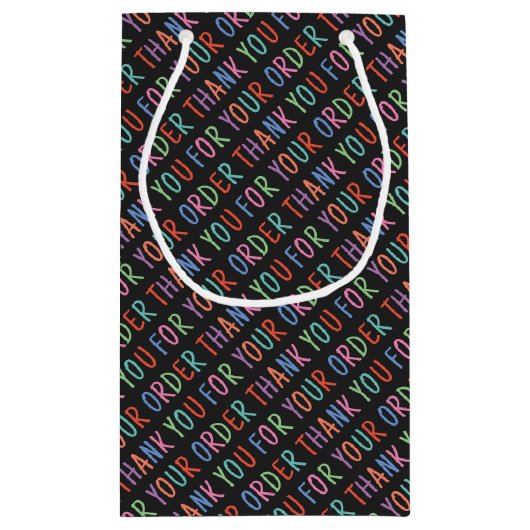 Vielen Dank für Ihre Bestellung farbenfroh einfach Kleine Geschenktüte (Rückseite)