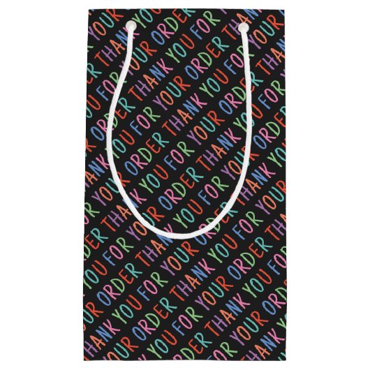 Vielen Dank für Ihre Bestellung farbenfroh einfach Kleine Geschenktüte (Vorderseite)