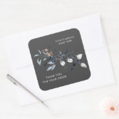 Vielen Dank für Ihre Bestellung floraler Aufkleber (Umschlag)