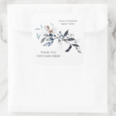 Vielen Dank für Ihre Bestellung floraler Aufkleber (Tasche)