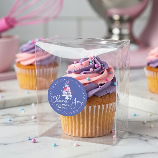 Vielen Dank für Ihre Bestellung Fun Bäckerei Cake Runder Aufkleber