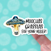 Vielen Dank für Ihre Bestellung Funny Cow Pun Busi Aufkleber