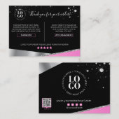 Vielen Dank für Ihre Bestellung Glam Pink Diamond Visitenkarte (Vorne/Hinten)