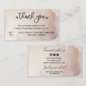 Vielen Dank für Ihre Bestellung Gold Blush einfüge Visitenkarte (Vorne/Hinten)