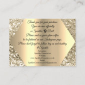 Vielen Dank für Ihre Bestellung Golden Logo Visitenkarte (Rückseite)