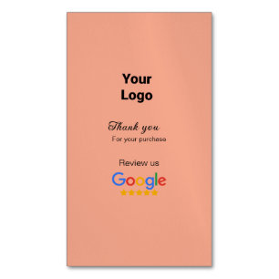 Vielen Dank für Ihre Bestellung Google Rezension h Magnetische Visitenkarte