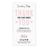 Vielen Dank für Ihre Bestellung Logo Feminine Pink (Vorne)