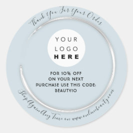 Vielen Dank für Ihre Bestellung Logo Rabatt Code S Runder Aufkleber