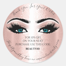 Vielen Dank für Ihre Bestellung Logo Rabatt Rose L Runder Aufkleber