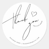 Vielen Dank für Ihre Bestellung maßgeschneiderte k Runder Aufkleber (Vorderseite)