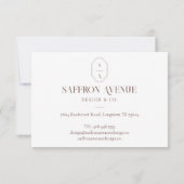 Vielen Dank für Ihre Bestellung Minimal Custom Mon Dankeskarte (Rückseite)