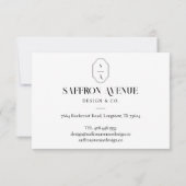 Vielen Dank für Ihre Bestellung Minimal Custom Mon Dankeskarte (Rückseite)