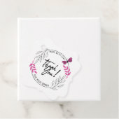 Vielen Dank für Ihre Bestellung mit rosa Schmetter Geschenkanhänger (Beispiel)