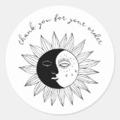 "Vielen Dank für Ihre Bestellung" Niedlich Custom Runder Aufkleber (Vorderseite)