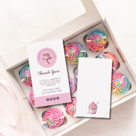 Vielen Dank für Ihre Bestellung Polka Dot Cake Bak Visitenkarte