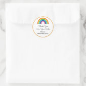 Vielen Dank für Ihre Bestellung Rainbow Runder Aufkleber (Tasche)