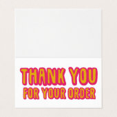 Vielen Dank für Ihre Bestellung Social Icons QR Co Visitenkarten (Außenseite Aufgefaltet)