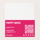 Vielen Dank für Ihre Bestellung Social Icons QR Co Visitenkarten (Innenseite Aufgefaltet)