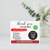 Vielen Dank für Ihre Bestellung Social Media Card Dankeskarte (Stehend Vorderseite)