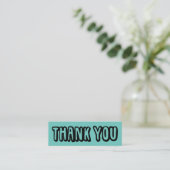 Vielen Dank für Ihre Bestellung Social Media Icons Mini Visitenkarte (Stehend Vorderseite)