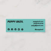 Vielen Dank für Ihre Bestellung Social Media Icons Mini Visitenkarte (Rückseite)