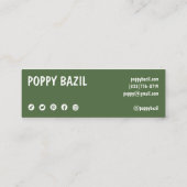 Vielen Dank für Ihre Bestellung Social Media Icons Mini Visitenkarte (Rückseite)