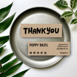 Vielen Dank für Ihre Bestellung Social Media Icons Mini Visitenkarte