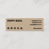 Vielen Dank für Ihre Bestellung Social Media Icons Mini Visitenkarte (Rückseite)