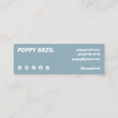 Vielen Dank für Ihre Bestellung Social Media Icons Mini Visitenkarte (Rückseite)